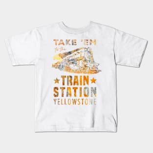 Hybrid Apparel - Yellowstone - Take 'Em to The Train Station - Men's Short Sleeve Graphic T-Shirt Kids T-Shirt